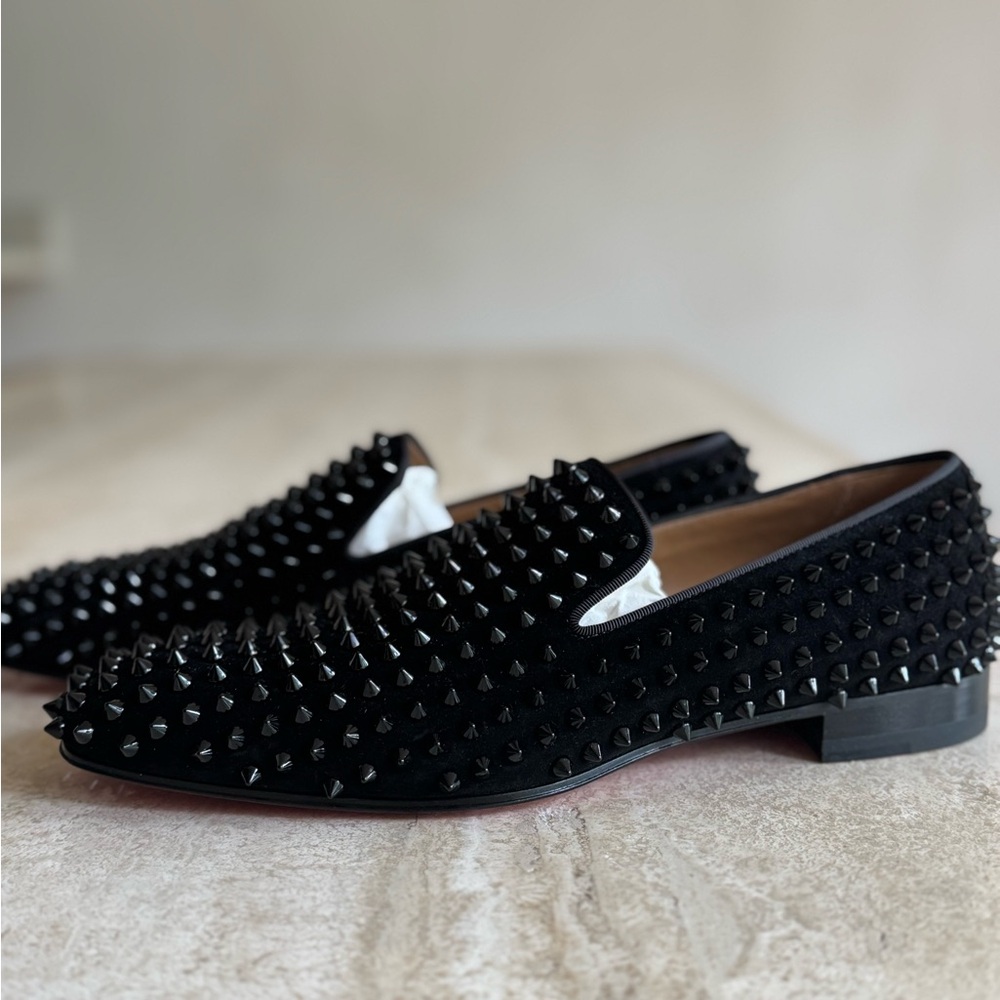 Christian Louboutin Black Dandelion Spikes - Loafers